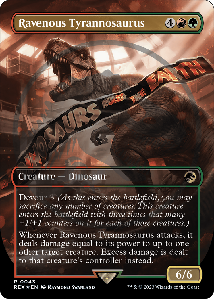 Ravenous Tyrannosaurus Emblem (Borderless) [Jurassic World Collection Tokens] | Fandemonia Ltd