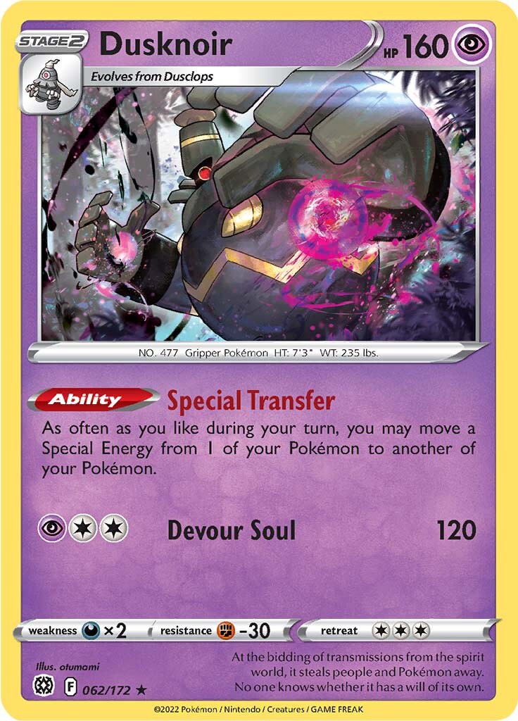 Dusknoir (062/172) [Sword & Shield: Brilliant Stars] | Fandemonia Ltd