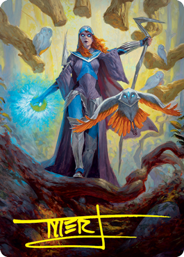 Kasmina, Enigma Sage Art Card (Gold-Stamped Signature) [Strixhaven: School of Mages Art Series] | Fandemonia Ltd