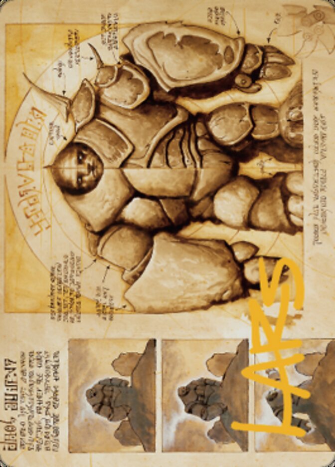 Precursor Golem Art Card (Gold-Stamped Signature) [The Brothers' War Art Series] | Fandemonia Ltd