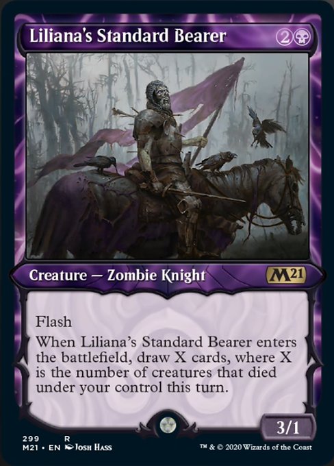 Liliana's Standard Bearer (Showcase) [Core Set 2021] | Fandemonia Ltd
