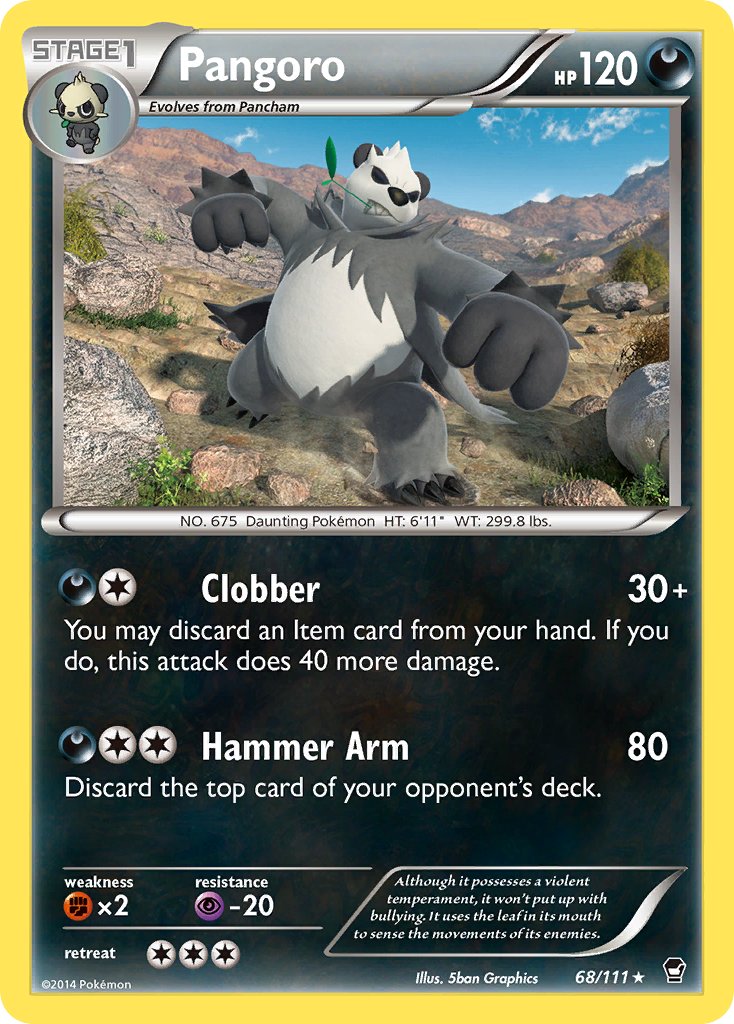 Pangoro (68/111) (Theme Deck Exclusive) [XY: Furious Fists] | Fandemonia Ltd