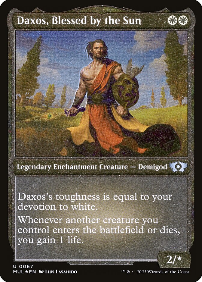 Daxos, Blessed by the Sun (Foil Etched) [Multiverse Legends] | Fandemonia Ltd