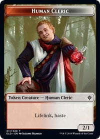 Human Cleric // Food (17) Double-sided Token [Throne of Eldraine Tokens] | Fandemonia Ltd