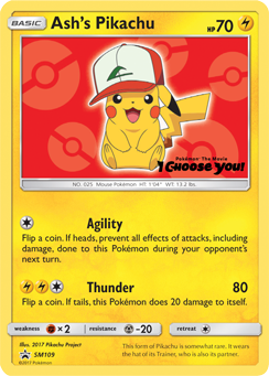 Ash's Pikachu (SM109) [Sun & Moon: Black Star Promos] | Fandemonia Ltd