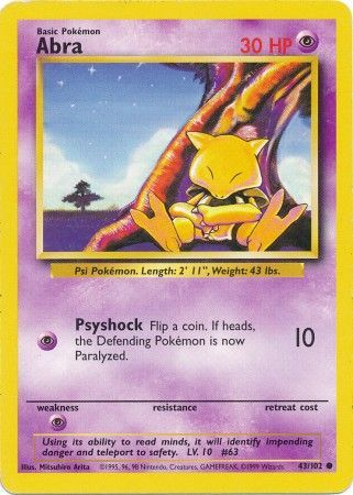 Abra (43/102) [Base Set Unlimited] | Fandemonia Ltd