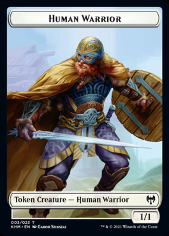 Human Warrior Token [Kaldheim] | Fandemonia Ltd