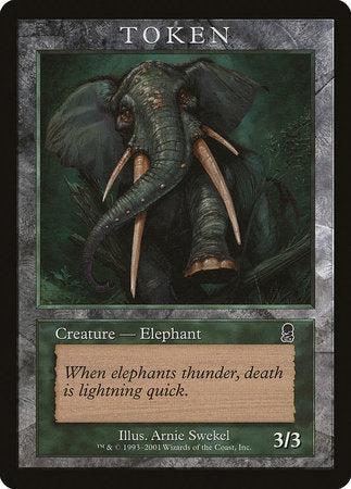 Elephant Token (Odyssey) [Magic Player Rewards 2002] | Fandemonia Ltd