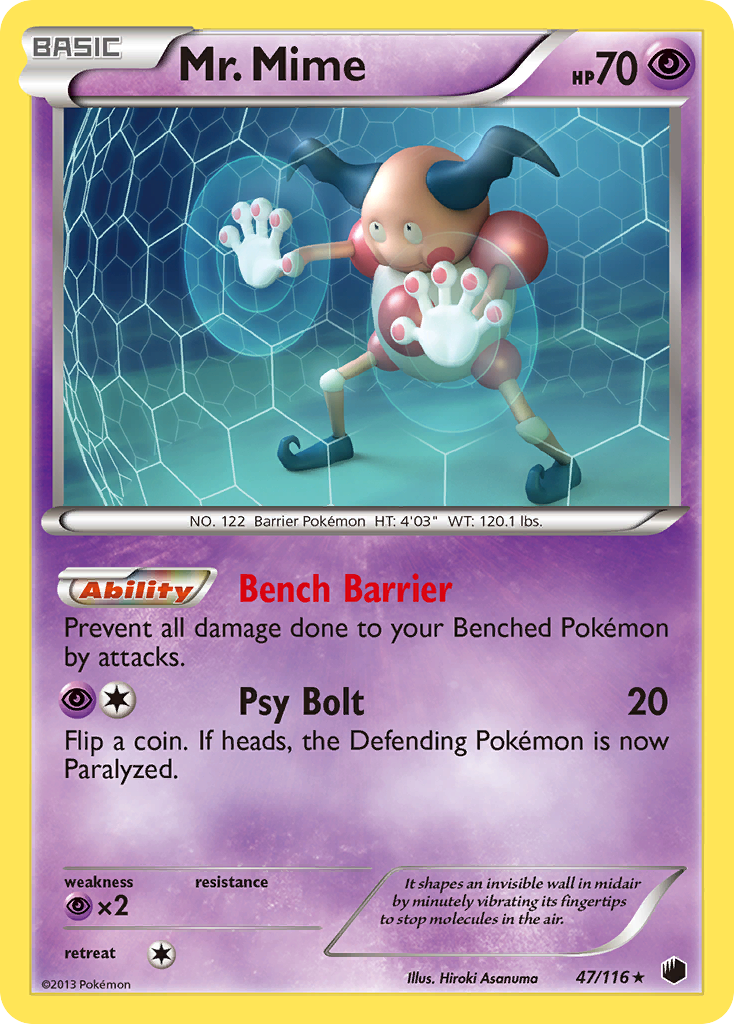 Mr. Mime (47/116) [Black & White: Plasma Freeze] | Fandemonia Ltd