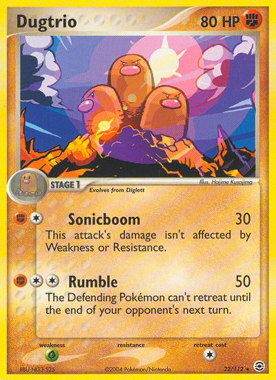 Dugtrio (22/112) [EX: FireRed & LeafGreen] | Fandemonia Ltd