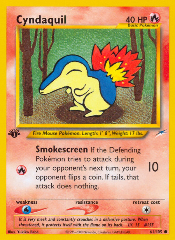 Cyndaquil (61/105) [Neo Destiny 1st Edition] | Fandemonia Ltd