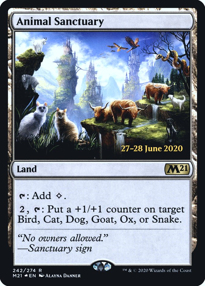 Animal Sanctuary  [Core Set 2021 Prerelease Promos] | Fandemonia Ltd