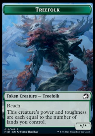 Treefolk Token [Innistrad: Midnight Hunt Tokens] | Fandemonia Ltd