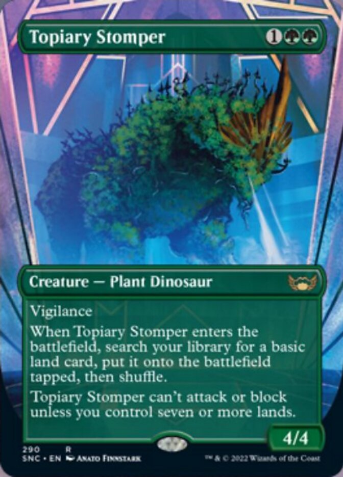 Topiary Stomper (Borderless Alternate Art) [Streets of New Capenna] | Fandemonia Ltd