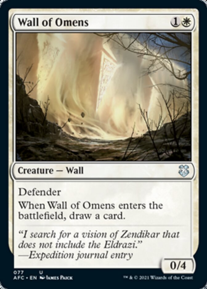 Wall of Omens [Dungeons & Dragons: Adventures in the Forgotten Realms Commander] | Fandemonia Ltd