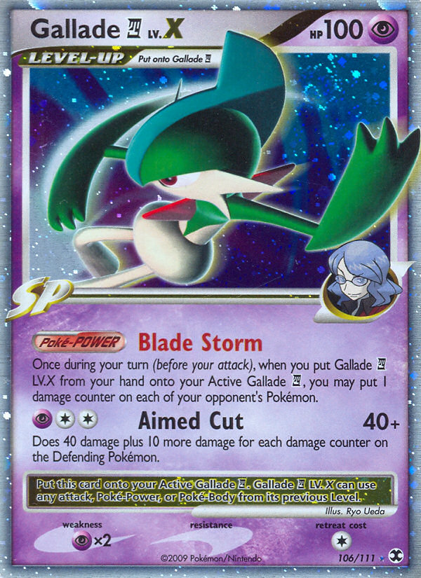 Gallade LV.X (106/111) [Platinum: Rising Rivals] | Fandemonia Ltd