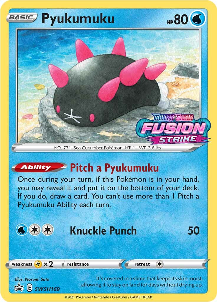 Pyukumuku (SWSH169) (Prerelease Promo) [Sword & Shield: Black Star Promos] | Fandemonia Ltd