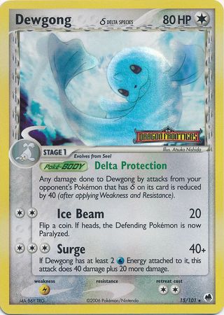 Dewgong (15/101) (Delta Species) (Stamped) [EX: Dragon Frontiers] | Fandemonia Ltd