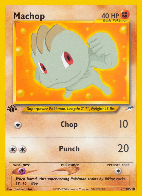 Machop (73/105) [Neo Destiny 1st Edition] | Fandemonia Ltd