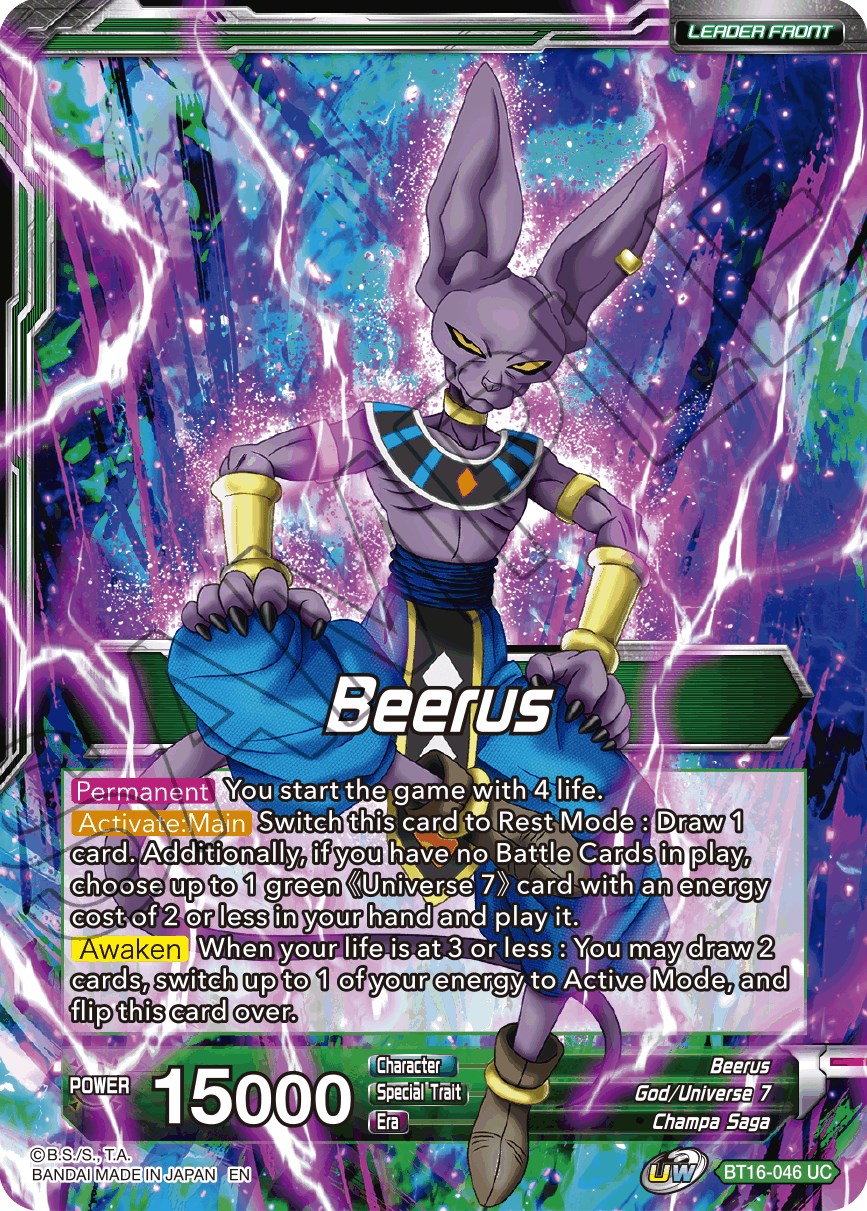 Beerus // Beerus, Victory at All Costs (BT16-046) [Realm of the Gods Prerelease Promos] | Fandemonia Ltd