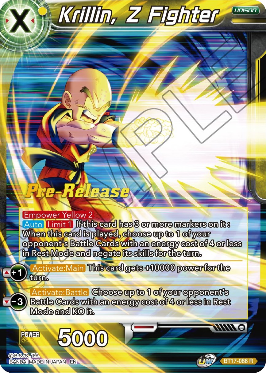 Krillin, Z Fighter (BT17-086) [Ultimate Squad Prerelease Promos] | Fandemonia Ltd