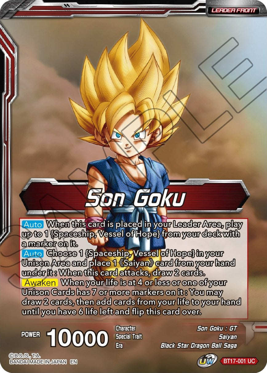 Son Goku // Son Goku, Pan, and Trunks, Space Adventurers (BT17-001) [Ultimate Squad Prerelease Promos] | Fandemonia Ltd