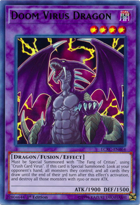 Doom Virus Dragon [LCKC-EN064] Ultra Rare | Fandemonia Ltd