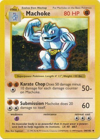 Machoke (34/102) [Base Set Shadowless Unlimited] | Fandemonia Ltd