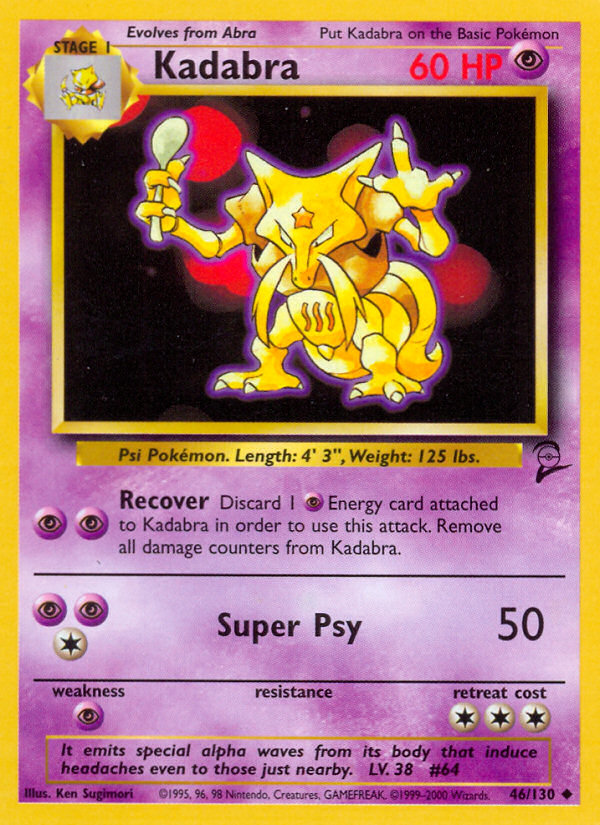 Kadabra (46/130) [Base Set 2] | Fandemonia Ltd