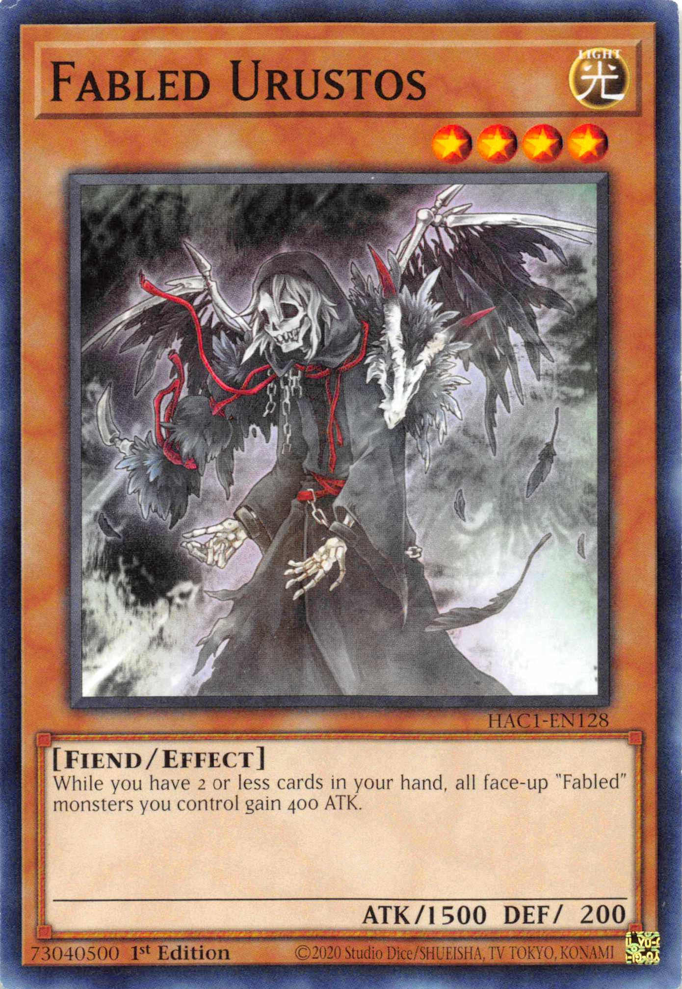 Fabled Urustos (Duel Terminal) [HAC1-EN128] Parallel Rare | Fandemonia Ltd