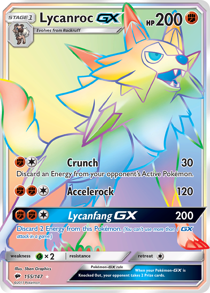 Lycanroc GX (155/147) [Sun & Moon: Burning Shadows] | Fandemonia Ltd