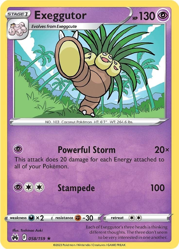 Exeggutor (058/159) [Sword & Shield: Crown Zenith] | Fandemonia Ltd