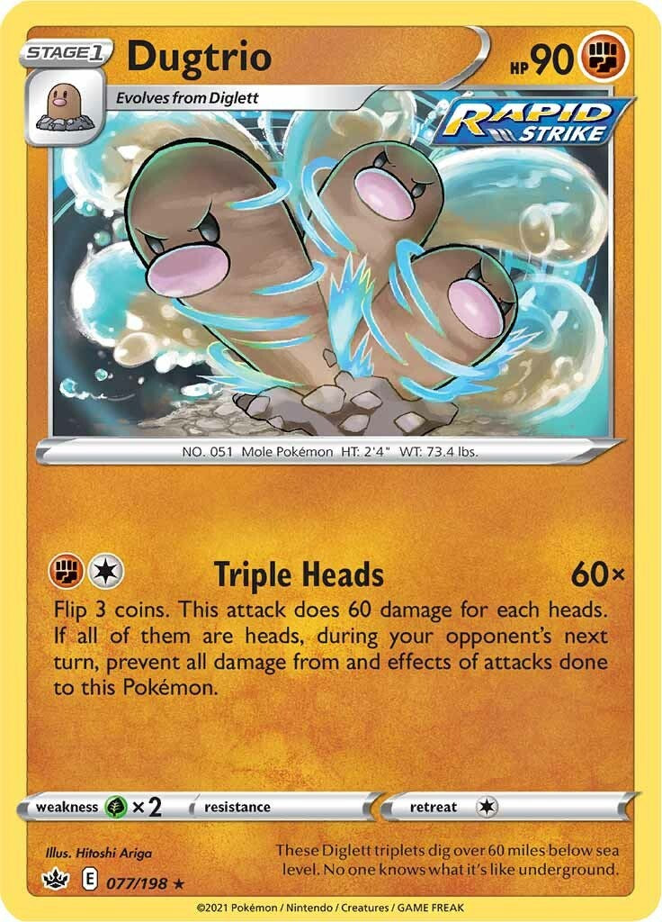 Dugtrio (077/198) [Sword & Shield: Chilling Reign] | Fandemonia Ltd