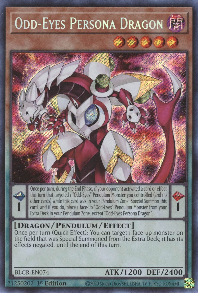 Odd-Eyes Persona Dragon [BLCR-EN074] Secret Rare | Fandemonia Ltd