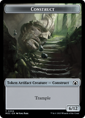 Phyrexian Golem // Construct Double-Sided Token [March of the Machine Commander Tokens] | Fandemonia Ltd