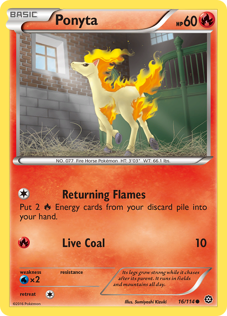 Ponyta (16/114) [XY: Steam Siege] | Fandemonia Ltd