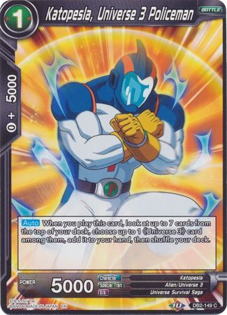 Katopesla, Universe 3 Policeman (Reprint) (DB2-149) [Battle Evolution Booster] | Fandemonia Ltd