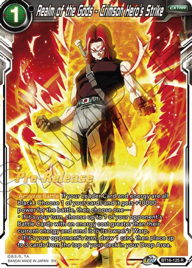 Realm of the Gods - Crimson Hero's Strike (BT16-125) [Realm of the Gods Prerelease Promos] | Fandemonia Ltd