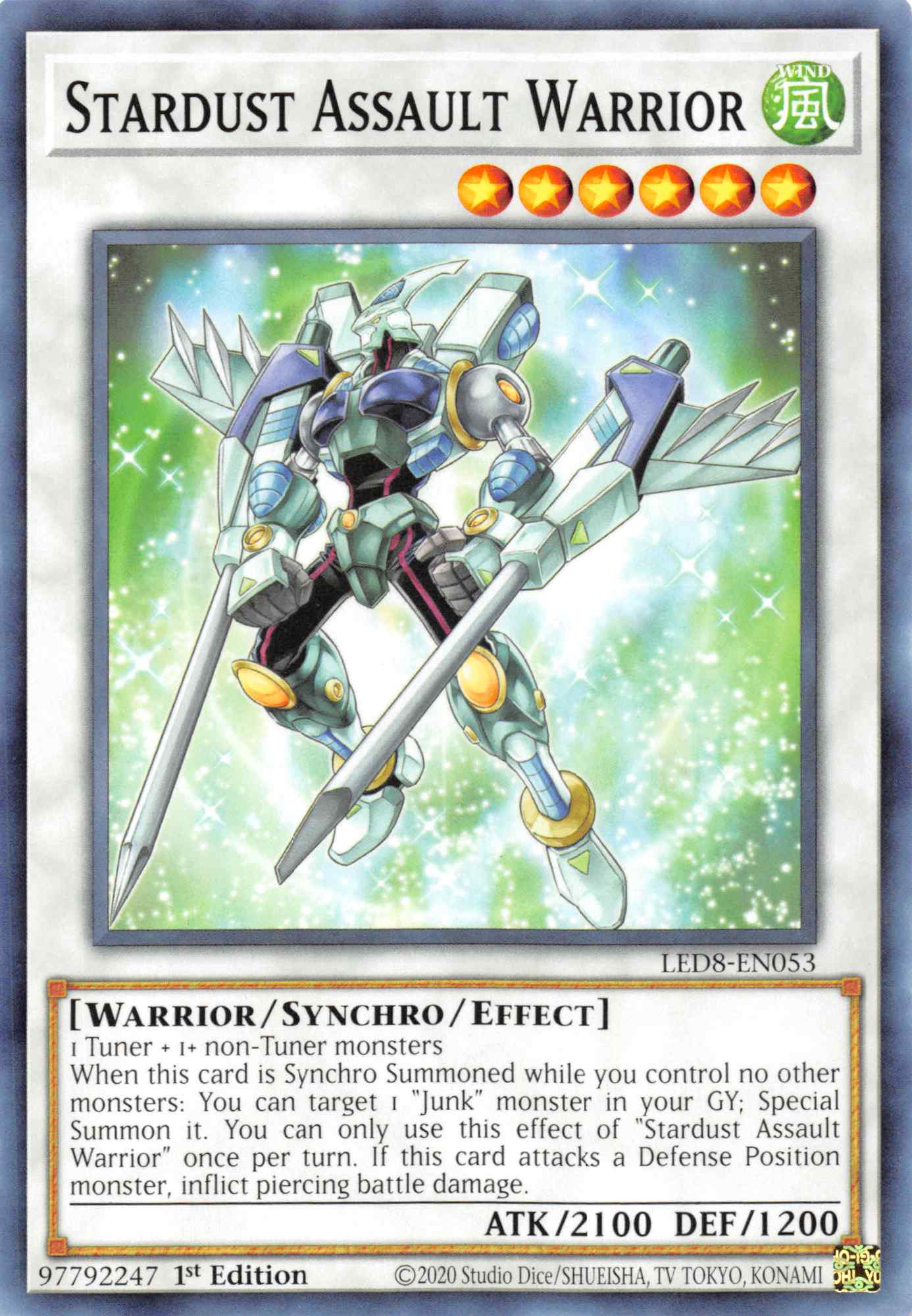 Stardust Assault Warrior [LED8-EN053] Common | Fandemonia Ltd