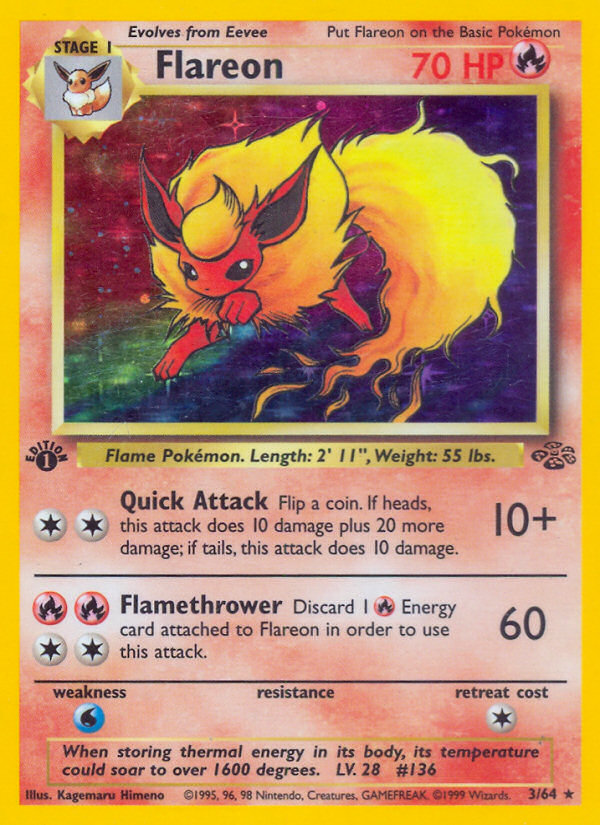 Flareon (3/64) [Jungle 1st Edition] | Fandemonia Ltd