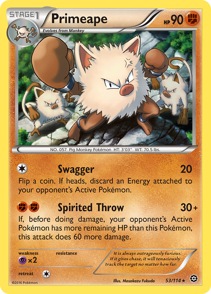 Primeape (53/114) [XY: Steam Siege] | Fandemonia Ltd