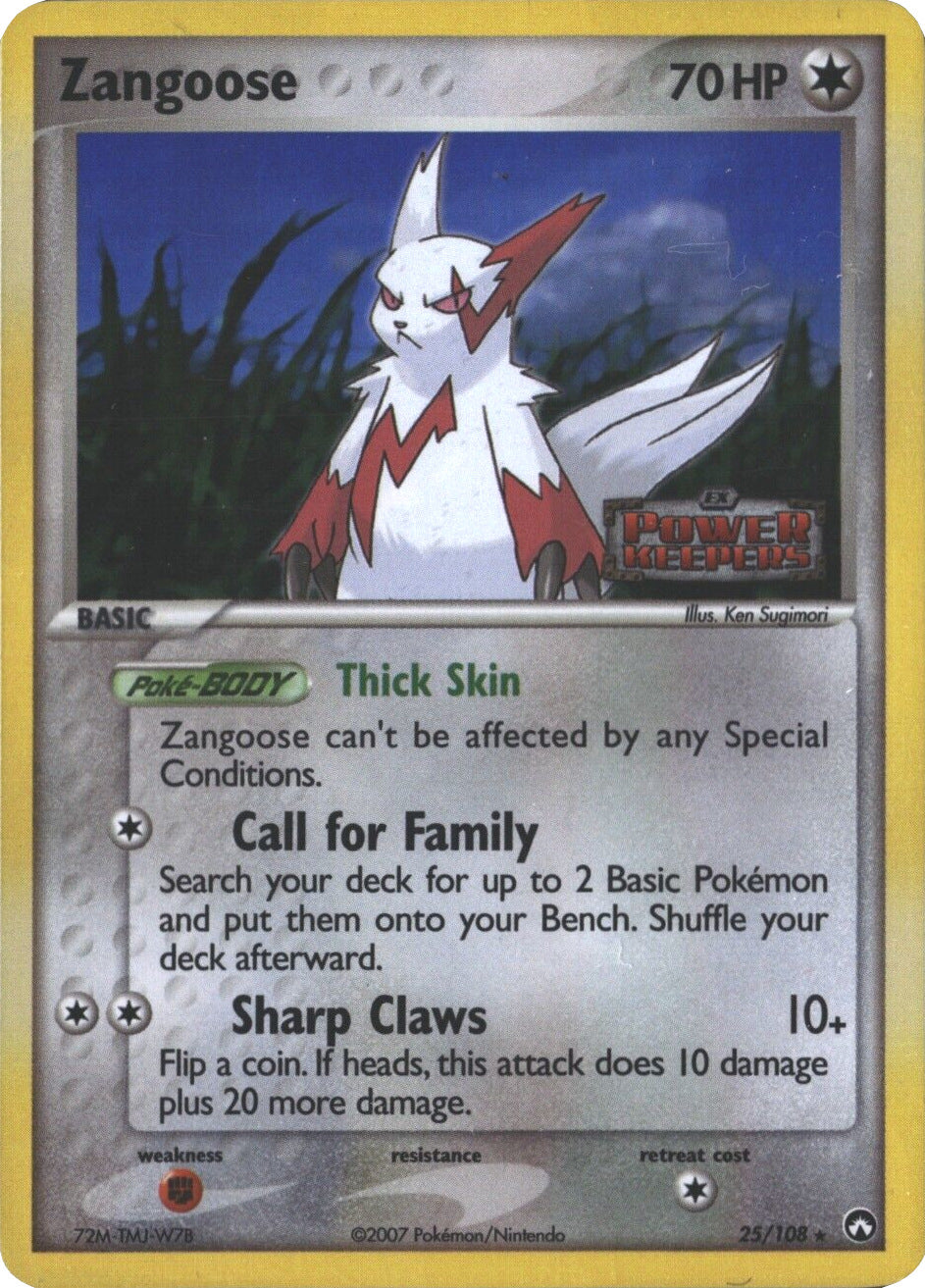 Zangoose (25/108) (Stamped) [EX: Power Keepers] | Fandemonia Ltd