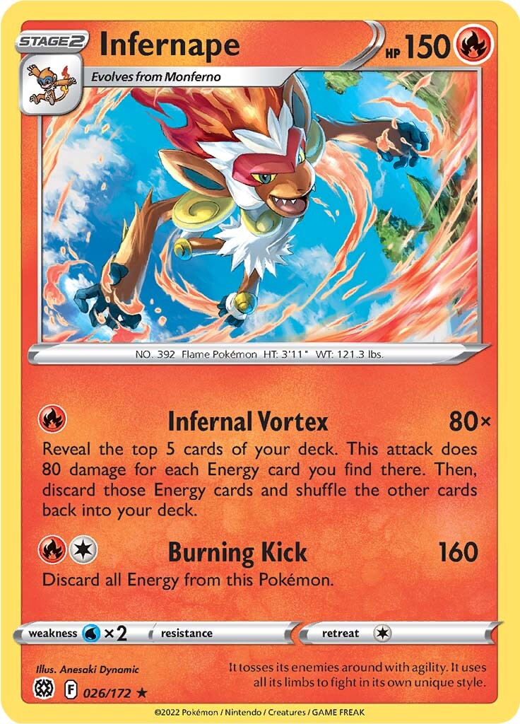 Infernape (026/172) [Sword & Shield: Brilliant Stars] | Fandemonia Ltd