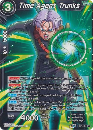 Time Agent Trunks (Starter Deck - Saiyan Wonder) [SD14-04] | Fandemonia Ltd