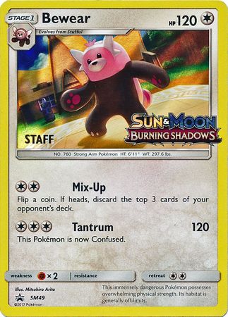 Bewear (SM49) (Staff Prerelease Promo) [Sun & Moon: Black Star Promos] | Fandemonia Ltd