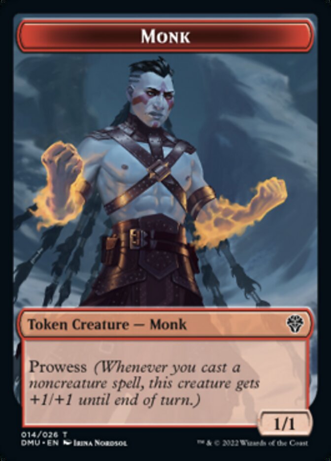 Monk Token [Dominaria United Tokens] | Fandemonia Ltd