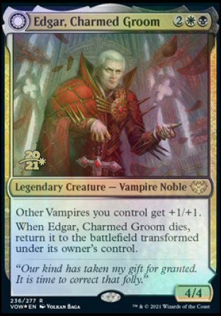 Edgar, Charmed Groom // Edgar Markov's Coffin [Innistrad: Crimson Vow Prerelease Promos] | Fandemonia Ltd