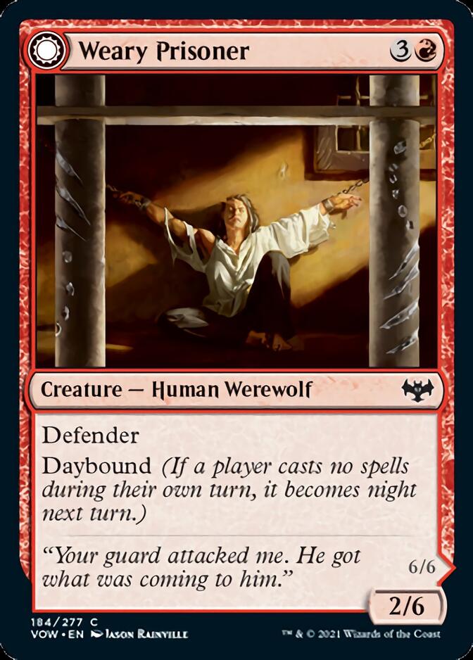 Weary Prisoner // Wrathful Jailbreaker [Innistrad: Crimson Vow] | Fandemonia Ltd