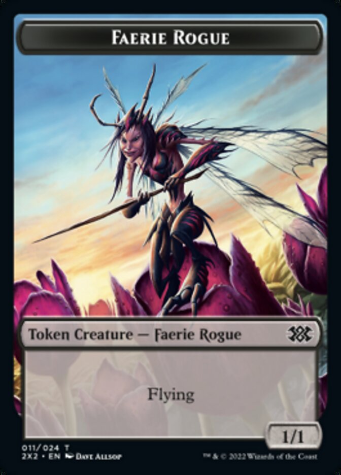 Faerie Rogue // Spirit Double-sided Token [Double Masters 2022 Tokens] | Fandemonia Ltd