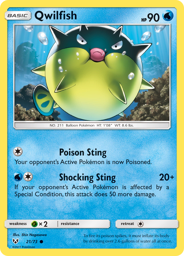 Qwilfish (21/73) [Sun & Moon: Shining Legends] | Fandemonia Ltd